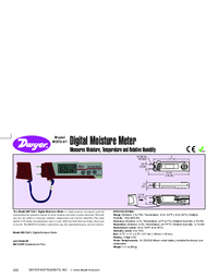 Thumbnail of document Data Sheet - MST2-01 Digital Moisture Meter